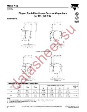 K100J15C0GF53L2 datasheet  